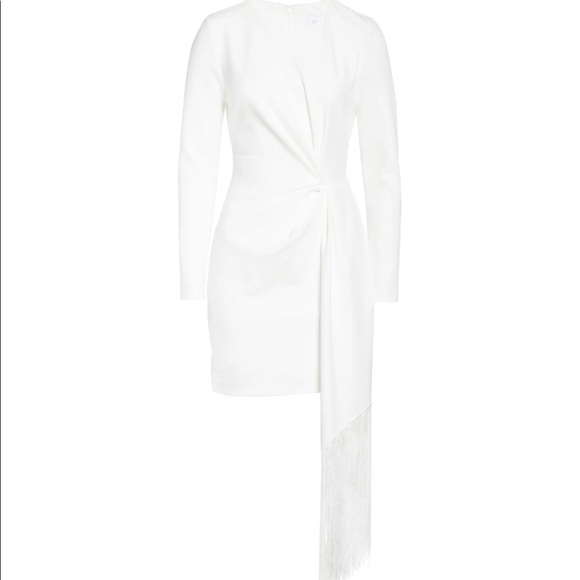 ONE33Social Twist Fringe Long Sleeve Cocktail Mini - Picture 5 of 11